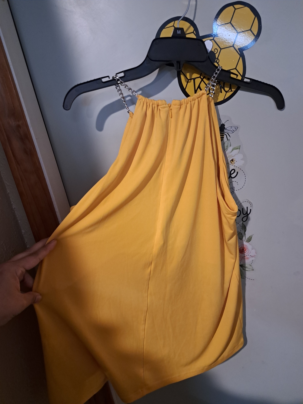 Michael Kors Yellow Chain-Strap Halter Camisole - Picture 2 of 3